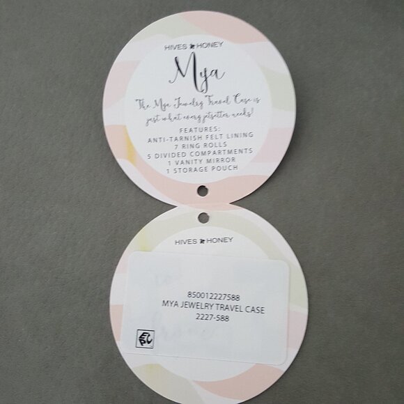 Mya Mini Jewelry Travel Case White Mirror Organizer Storage Box Mini Small - Picture 10 of 10